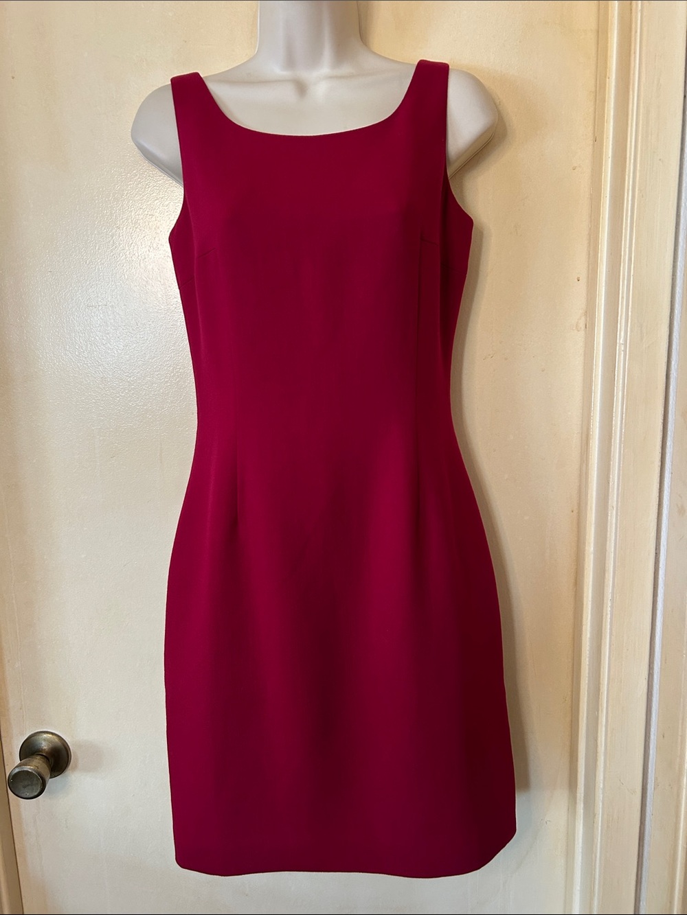 Ann Taylor Petite Burgundy Wool Sheath Dress size 2P